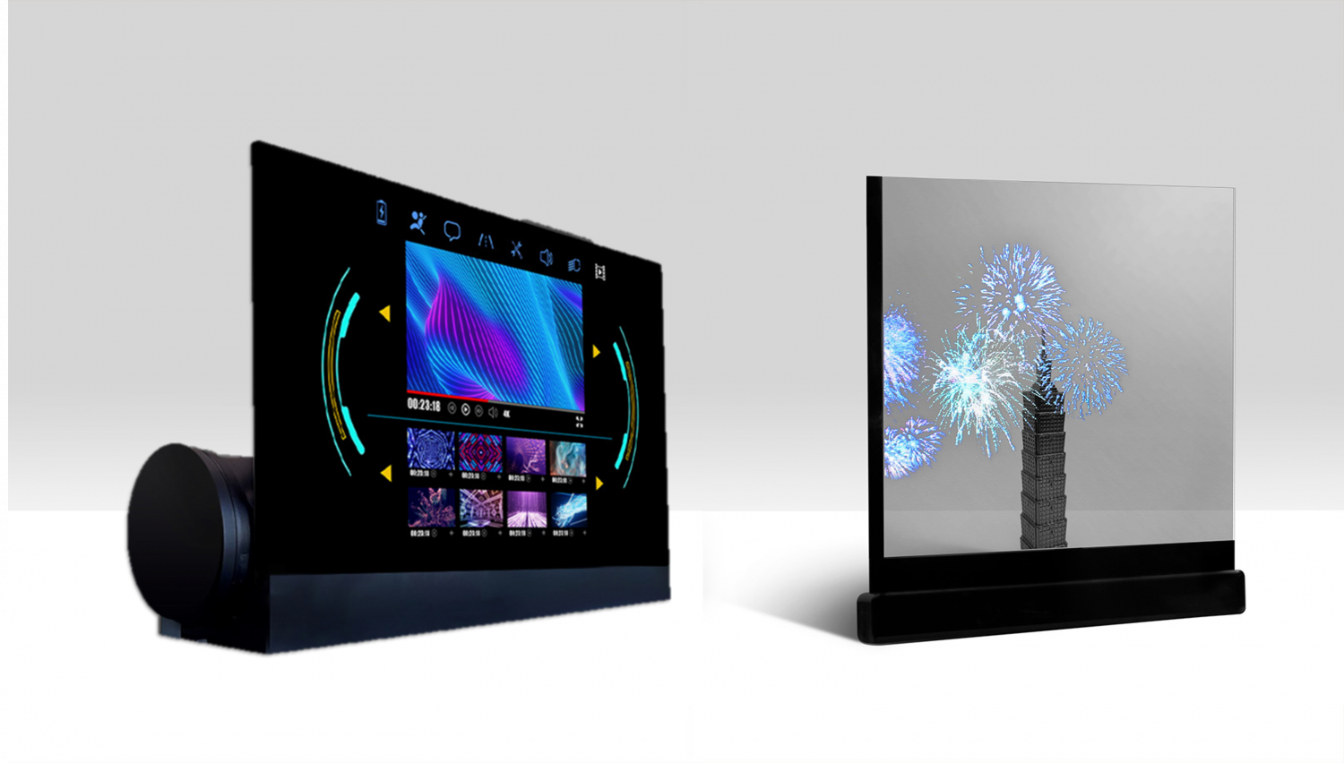 可捲式、折疊性、高透明